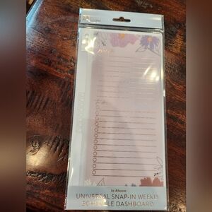 Erin Condren In Bloom Universal Snap-In Weekly Schedule Dashboard
